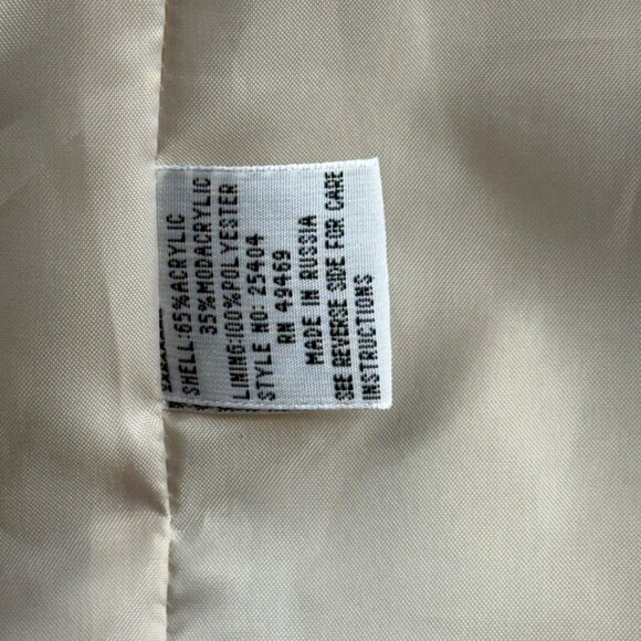 Mulberry Street Coat Womens Medium Shawl Collar Double Breasted Country Trench - Picture 5 of 13